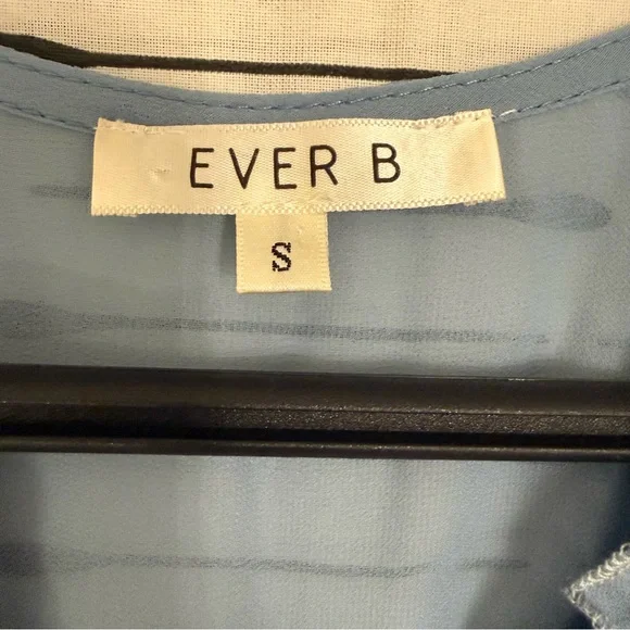 Dusty Blue Ruffle-Detail Long Sleeve Dress - Picture 3 of 7